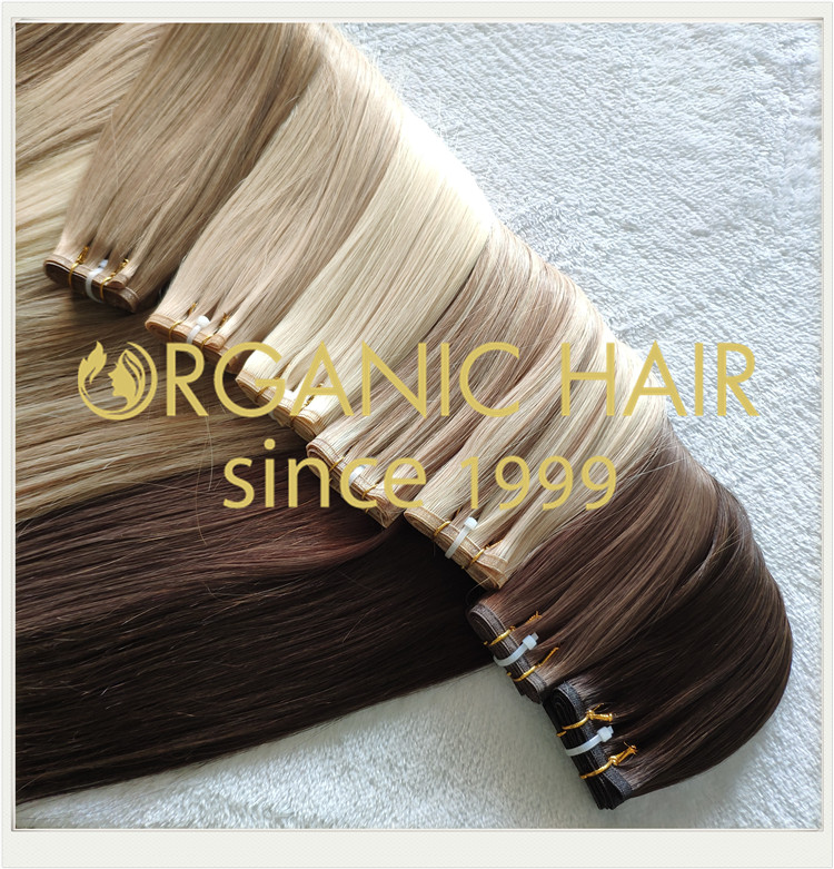 Most popular flat weft full cuticle hair extensions CNY010